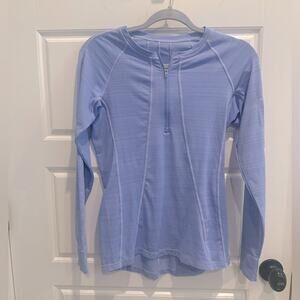 Athleta Speedlight Seamless Half Zip Shirt Purple Size S